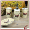 ceramic butterfly bathroom set